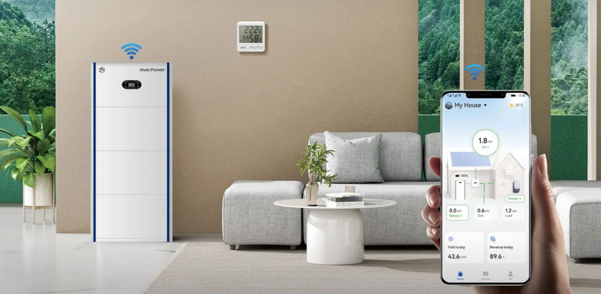 Wandmontierte Installation eines Batterie-Energiespeichersystems für Wohngebäude